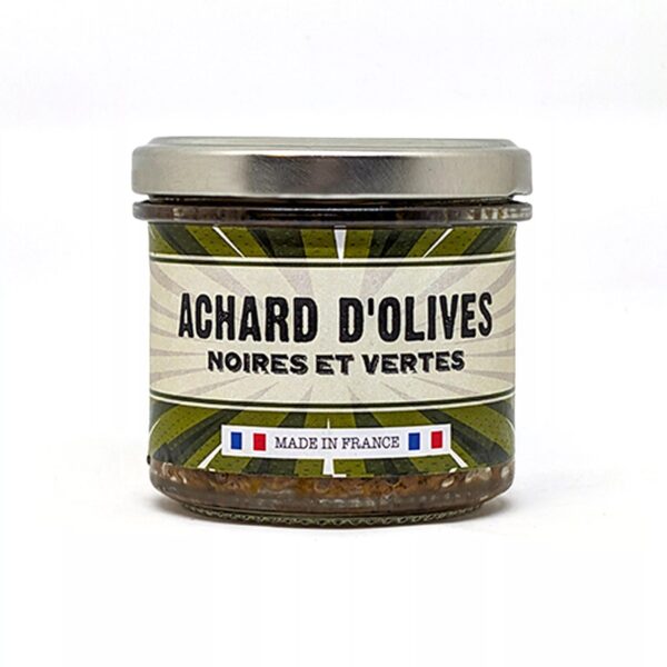 Achard d'olives noires et vertes