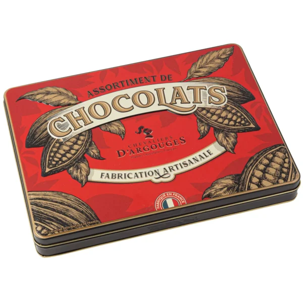 COFFRET DE NOËL VINTAGE - ASSORTIMENT DE CHOCOLATS NOIR 70%, LAIT 33%