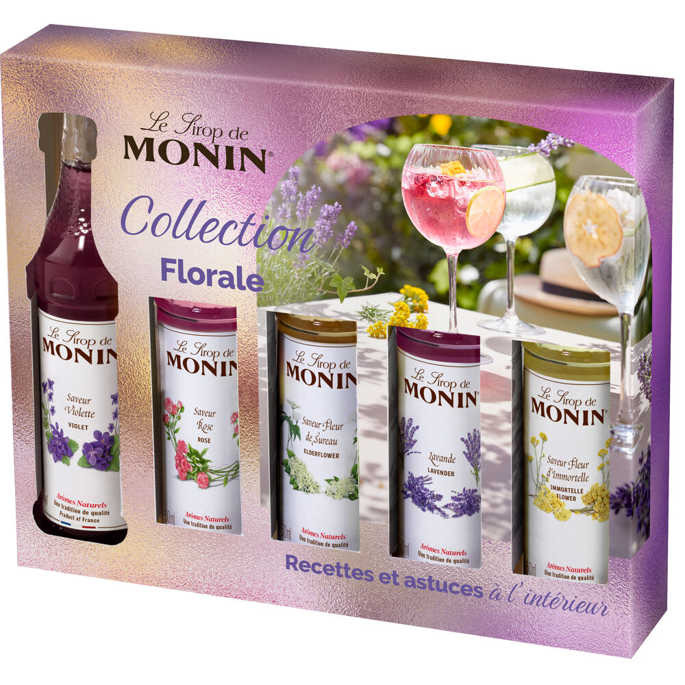 Coffret Collection Floral pour cocktails pétillants avec ou sans alcool - 5x5cl