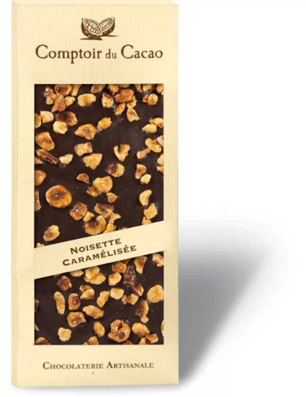 Tablette Noisettes caramélisées noir 90g